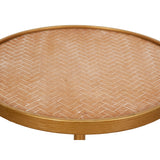 Side table Romimex Golden Gold Wood Metal 40 x 52 x 40 cm-1