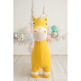 Fluffy toy Crochetts AMIGURUMIS MAXI Yellow Horse 94 x 90 x 33 cm-8