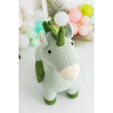 Fluffy toy Crochetts AMIGURUMIS MAXI Green Unicorn 98 x 88 x 33 cm-2