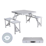 Picnic table Marbueno Grey 136 x 67 x 85 cm Aluminium-2