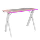 Desk Mars Gaming MGD100RGBP White Pink Steel 100 x 60 cm-0