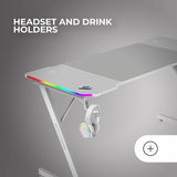 Desk Gaming Mars Gaming ERGO White 140 x 60 cm-2