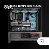 ATX Semi-tower Box Mars Gaming MCLCDX Black-7