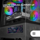 ATX Semi-tower Box Mars Gaming MCLCDX Black-5