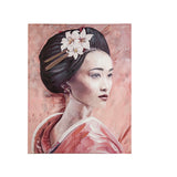 Oil Painting Romimex Pink Canvas Geisha 80 x 120 x 3 cm-0