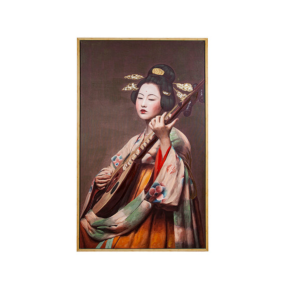 Oil Painting Romimex PVC Canvas Geisha 90 x 150 x 4 cm-0