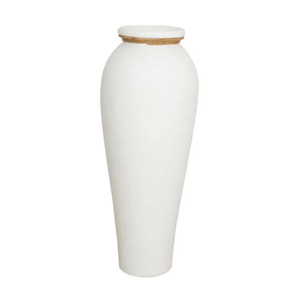 Vase Alexandra House Living White Terracotta 30 x 100 x 30 cm-0