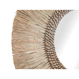 Wall mirror Romimex Natural Natural Fibre 70 x 70 x 3 cm Circular-1