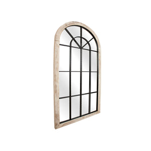 Wall mirror Romimex Natural Metal MDF Wood Window 86 x 180 x 4 cm-0