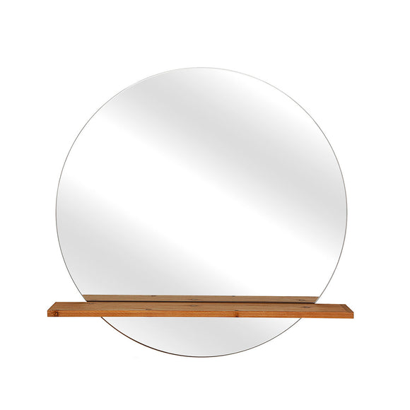 Wall mirror Romimex Natural Wood 80 x 80 x 12 cm Circular-0