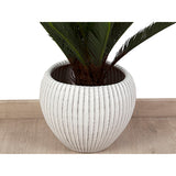 Planter Romimex Beige Ceramic Stripes 40 x 34 x 40 cm-1