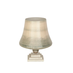 Vase Romimex Beige Grey Glass Marble 26 x 34 x 26 cm-0