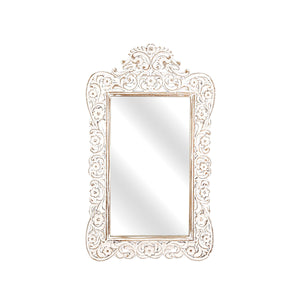 Wall mirror Romimex Natural Mango wood 68 x 114 x 5 cm-0