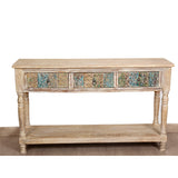 Console Romimex Multicolour Light brown Mango wood 130 x 76 x 35 cm-2