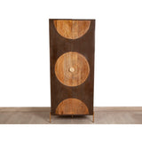 Cupboard Romimex Brown Metal Mango wood 75 x 180 x 45 cm-3