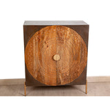 Sideboard Romimex Brown Metal Mango wood 80 x 95 x 40 cm-3