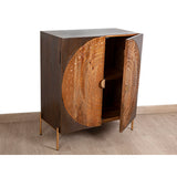 Sideboard Romimex Brown Metal Mango wood 80 x 95 x 40 cm-2