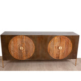 Sideboard Romimex Brown Metal Mango wood 175 x 80 x 40 cm-3