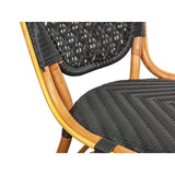 Chair Romimex Black Natural Bamboo Rattan 52 x 103 x 57 cm-2