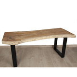 Table Romimex Black Natural Suar wood 200 x 75 x 100 cm-1