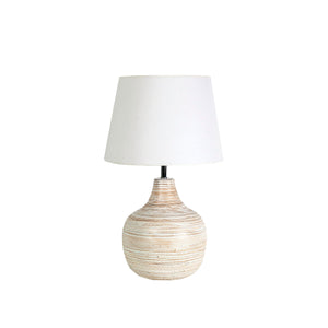 Desk lamp Romimex Beige Bamboo Fibre 36 x 60 x 36 cm-0