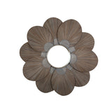 Wall mirror Romimex Black Wood Flower 122 x 122 x 7 cm-0