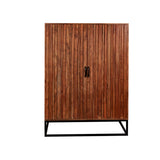 Cupboard Romimex Brown Acacia 40 x 140 x 95 cm-0