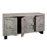 Sideboard Romimex Beige Mango wood 163 x 92 x 40 cm-1