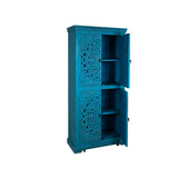 Cupboard Romimex Blue Mango wood 85 x 180 x 40 cm-1