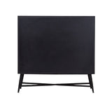 Sideboard Romimex Brown Black Golden Wood Marble 40 x 80 x 80 cm-1