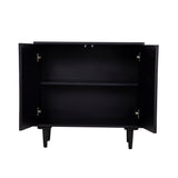 Sideboard Romimex Brown Black Bone Mango wood MDF Wood 40 x 80 x 80 cm-2