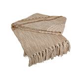 Blanket Romimex Beige Embroidery 125 x 150 x 150 cm-2