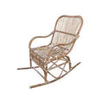 Rocking Chair Romimex Natural Rattan 55 x 105 x 90 cm-0