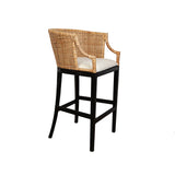 Stool Romimex Black Natural Bamboo Rattan 58 x 110 x 60 cm-0