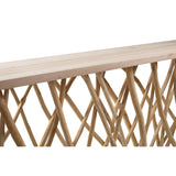 Console Romimex Natural Teak 180 x 80 x 35 cm-1