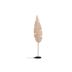 Floor Lamp Romimex Natural 35 x 180 x 5 cm Leaf of a plant-0