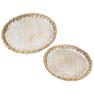 Set of trays Romimex Natural Wood 2 Pieces-0