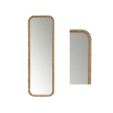 Wall mirror Romimex Natural Rattan Window 50 x 50 x 3 cm 50 x 160 x 3 cm-1