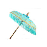 Decorative umbrella Romimex Bali Blue Turquoise 150 x 200 x 150 cm-0