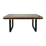 Table Romimex Black Natural Recycled Wood 180 x 77 x 100 cm-1