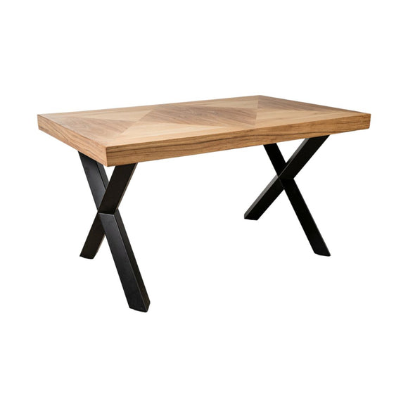 Table Romimex Black Natural Acacia 140 x 77 x 90 cm-0