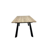 Expandable table Romimex Brown Metal MDF Wood 90 x 76 x 90 cm-3