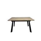 Expandable table Romimex Brown Metal MDF Wood 90 x 76 x 90 cm-1