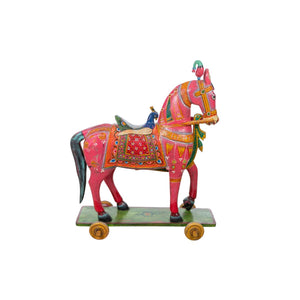 Decorative Figure Romimex Horse 86 x 100 x 28 cm-0