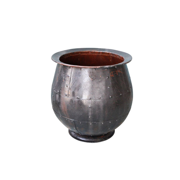 Planter Romimex Black Metal 63 x 64 x 63 cm-0