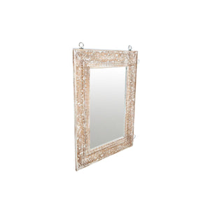 Wall mirror Romimex Brown Mango wood 100 x 130 x 5 cm-0