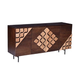 Sideboard Romimex Brown Golden Mango wood 40 x 80 x 150 cm-4