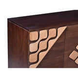 Sideboard Romimex Brown Golden Mango wood 40 x 80 x 150 cm-3