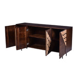 Sideboard Romimex Brown Golden Mango wood 40 x 80 x 150 cm-2