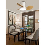 Ceiling Fan with Light Romimex White Natural-3